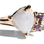 Custom Macle Diamond and Alexandrite Ring