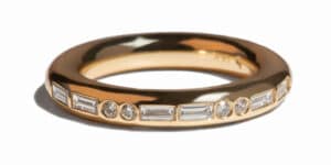 Custom Burnish Set Diamond Band