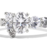 Custom White Sapphire and Diamond Cluster Ring