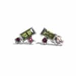 Custom Tourmaline, Garnet, and Morganite Power Studs