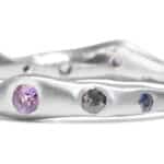 Custom Purple Sapphire Reticulated Band