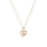 Custom Trillion Cut Champagne Diamond Necklace