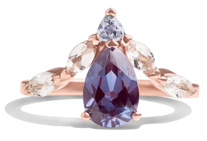 Custom Alexandrite Tiara Ring
