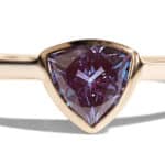 Custom Trillion Cut Alexandrite Solitaire Ring