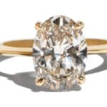 Custom Oval Cut Moissanite Solitaire Ring