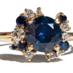 Custom Blue Sapphire Cluster Ring