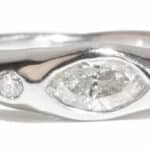 Custom Diamond and White Topaz Reticulated Band