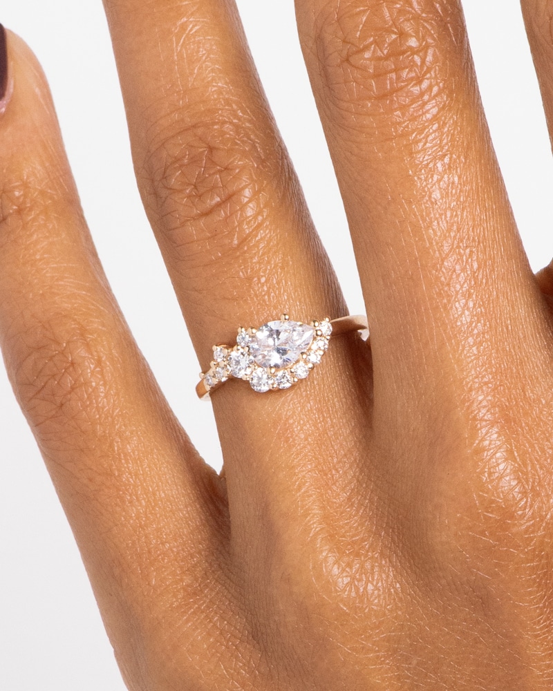 Sway Cluster Diamond Ring on figure