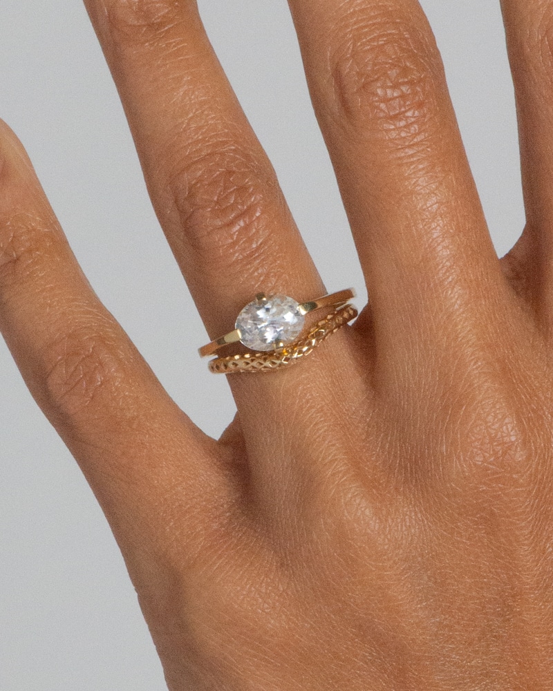 Yucca Oval Diamond Ring 2.0ct with Filigree Band on figure