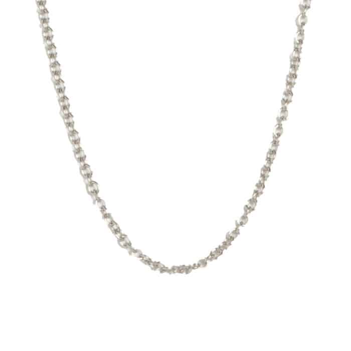 Lei Chain Necklace 1.5mm White Gold