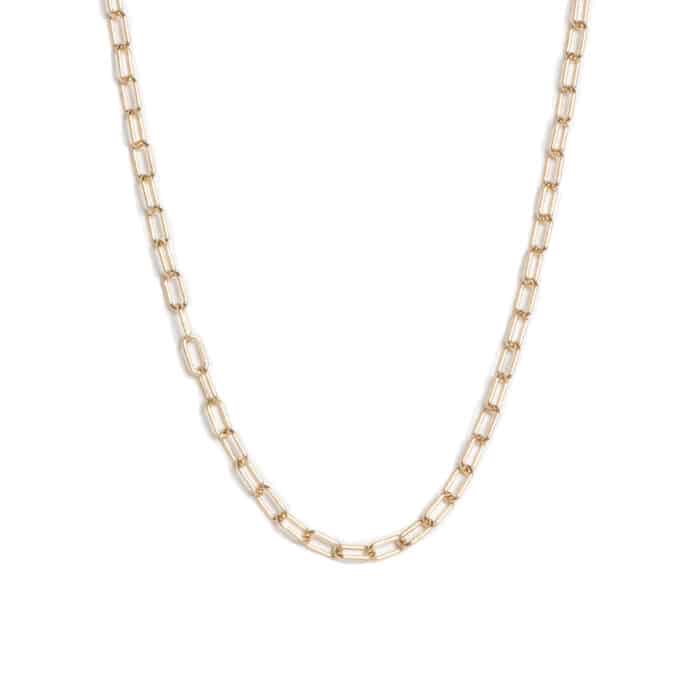 Paper Clip Chain Necklace Fairmined Yellow Gold