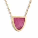 Ruby Slice Pendant Yellow Gold