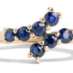 Custom Bypass Blue Sapphire Ring