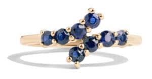 Custom Bypass Blue Sapphire Ring