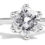 Custom Flower Petal Diamond Ring