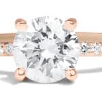Custom Diamond Solitaire and Pavé Ring