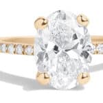 Custom Oval Cut Diamond with Hidden Halo Ring
