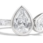 Custom Double Pear Cut Diamond Ring