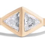 Custom Double Trillion Diamond Ring