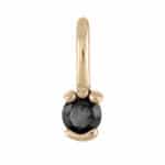 Lash Mini Black Diamond Charm Yellow Gold