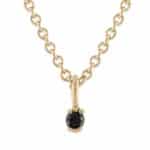 Lash Mini Black Diamond Pendant Yellow Gold