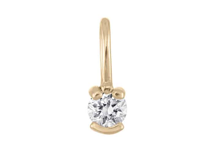 Lash Mini Diamond Charm Yellow Gold