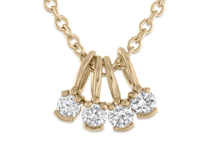 Lash Mini Diamond Charm Yellow Gold - Image 3