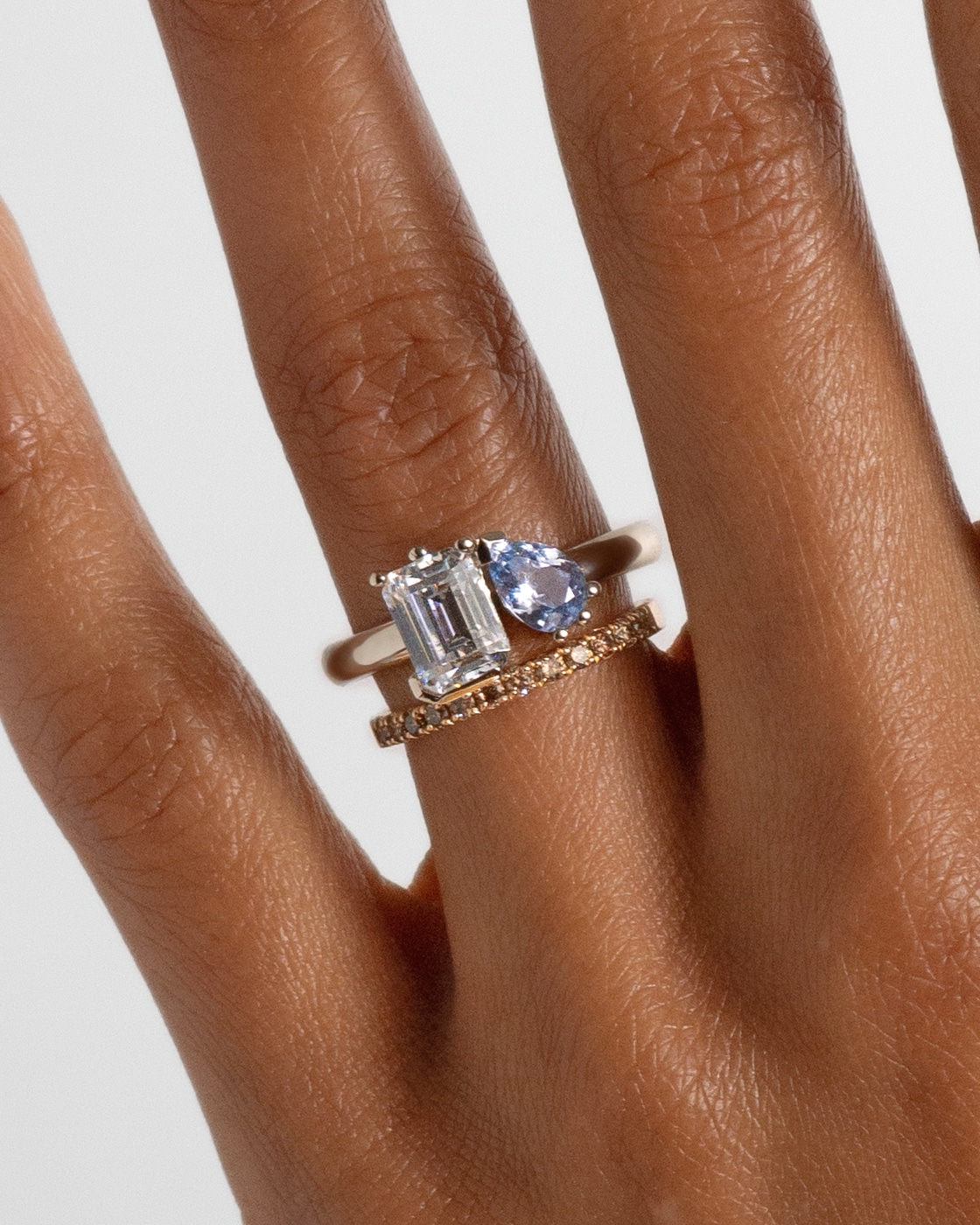 Toi Et Moi Diamond and Sapphire Ring_On_Figure_Single_Pair_WEB2