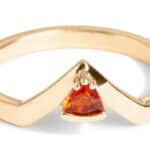 Custom Citrine Chevron Ring