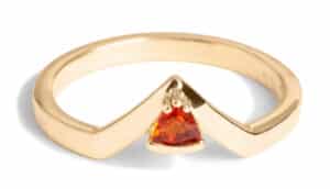 Custom Citrine Chevron Ring