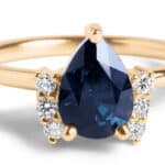 Custom Pear Cut Color Change Garnet Cluster Ring