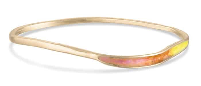 Arc Bracelet with Sun Crush Enamel Yellow Gold