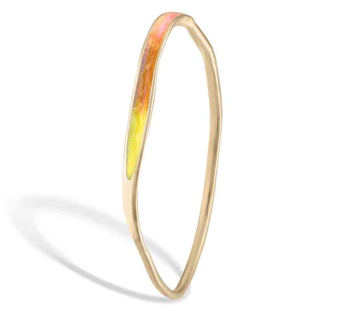 Arc Bracelet with Sun Crush Enamel Yellow Gold - Image 2