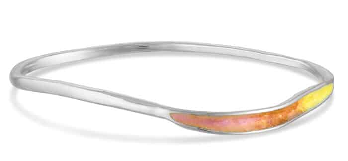Arc Bracelet with Sun Crush Enamel Silver