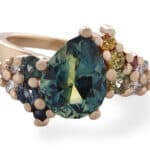 Custom Bi-Color Sapphire Cluster Ring