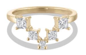 Cascading Princess Cut Diamond Band