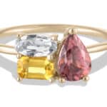 Charta Cluster Sapphire with Zircon Ring