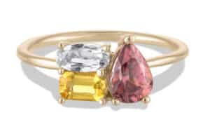 Charta Cluster Sapphire with Zircon Ring