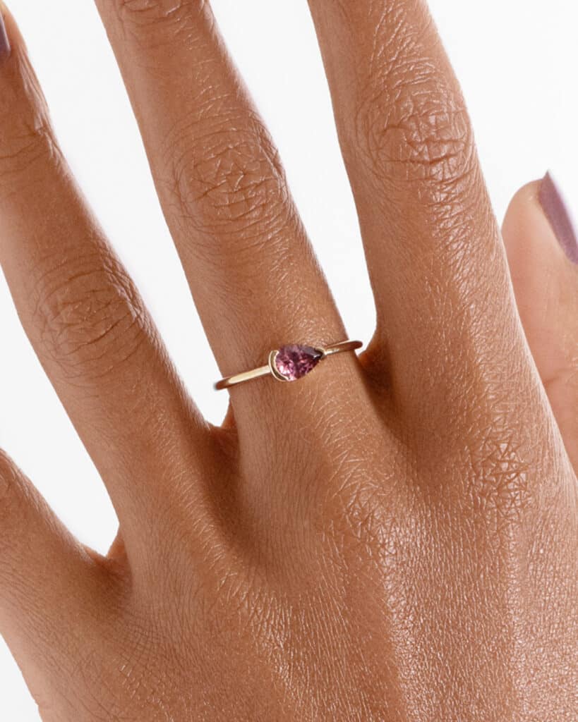 Nikko Zircon Pear Ring_ECOMM_On Figure_WEB2
