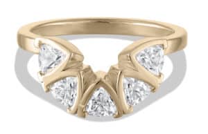 Trillion Curved Diamond Band