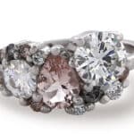 Custom Diamond and Morganite Cluster Ring