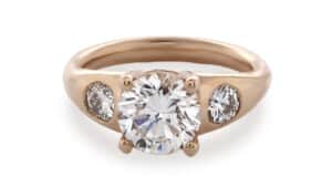 Custom Diamond Crescent Ring