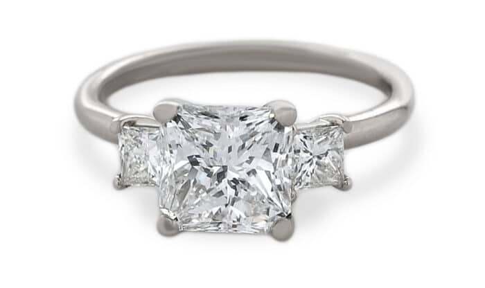 Custom Radiant Cut Diamond Ring