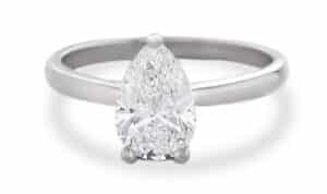 Custom Pear Cut Diamond Ring