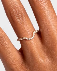 Custom Curved Diamond Band on figure