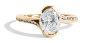 Custom Diamond Bypass Ring