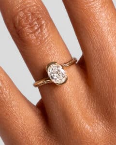 Custom Diamond Bypass Ring on figure