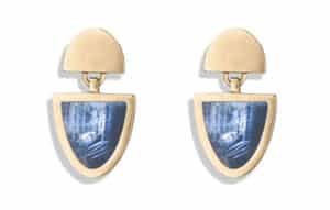 Shield Sapphire Slice Earrings
