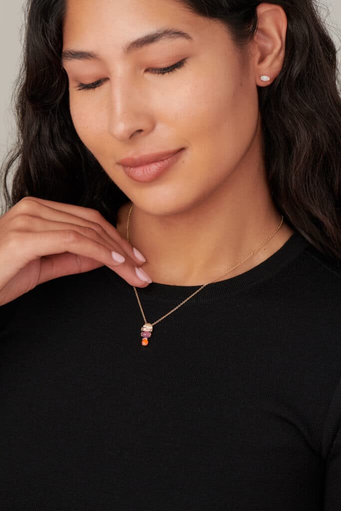 Hieros Sunrise Pendant on figure
