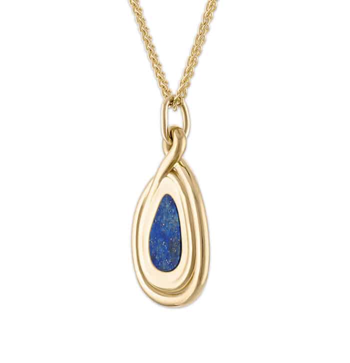 Coil Lapis Pendant Gold Vermeil - Image 2